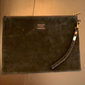 TOMS Black Suede Sierra Party Pouch